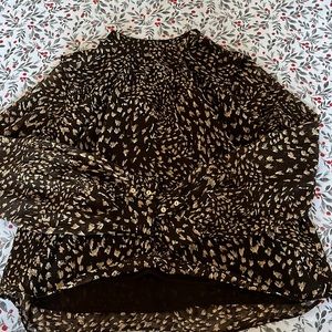 Joie long-sleeve blouse. Size extra large. Brown/glittery.